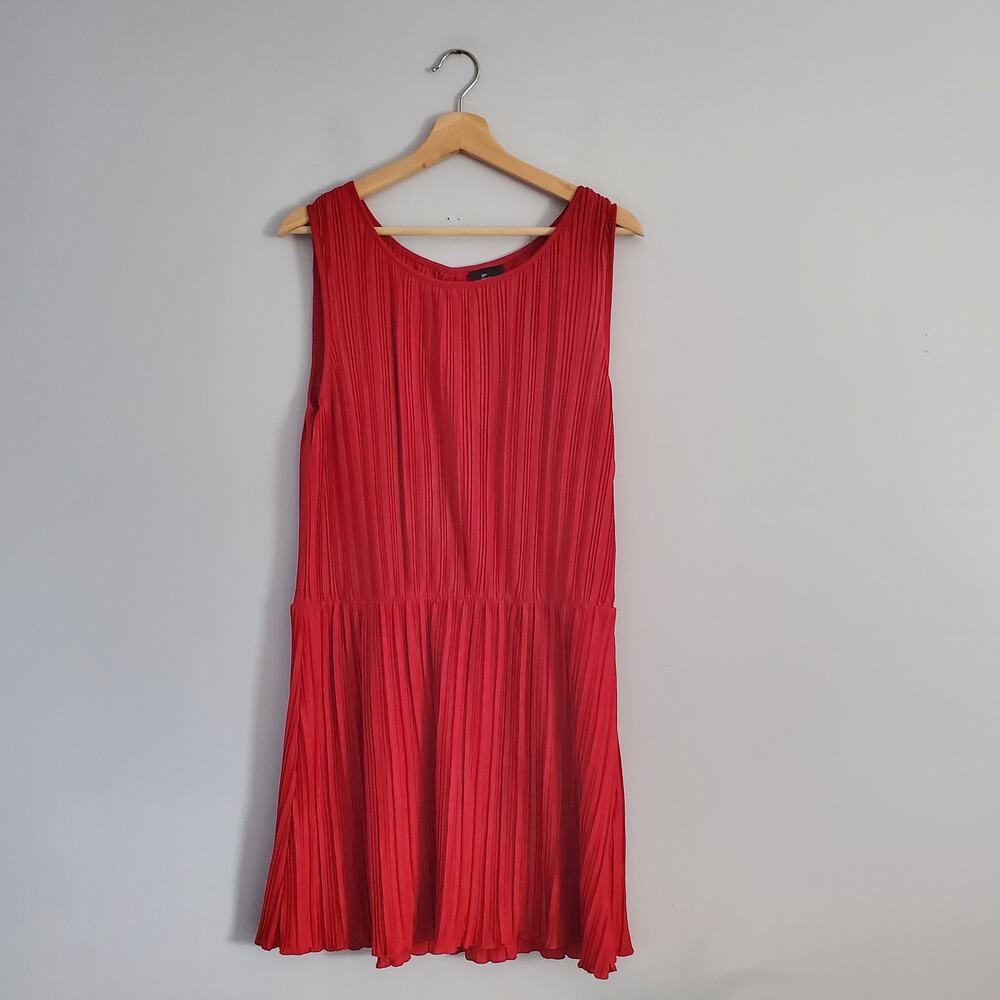 Mossimo Red Sleeveless Pleated Dress XL